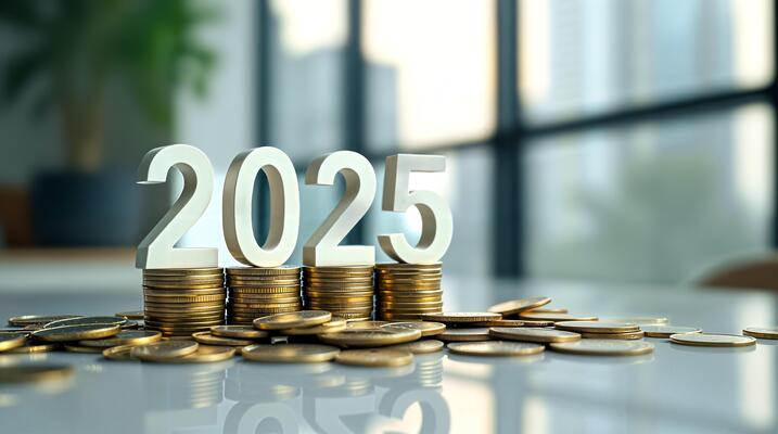 white-2025-on-golden-coin-stacks-photo