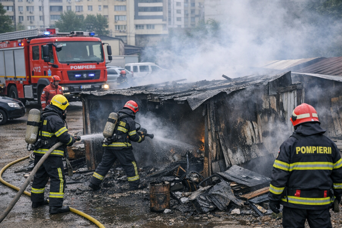 Intervenție la incendiu în Chișinău